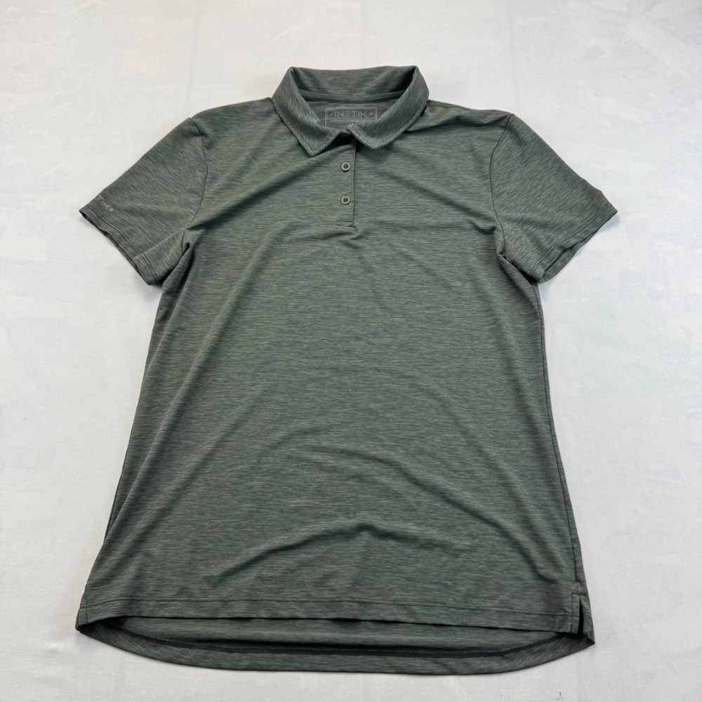 ANETIK Polo Shirt Womens Medium Green UPF 30+ Ultralight Outdoor VINT WPBRZS1